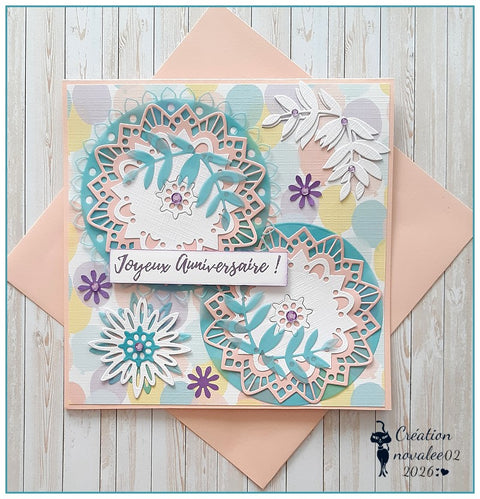 Inlovearts Circle Flower and Leaf Cutting Dies