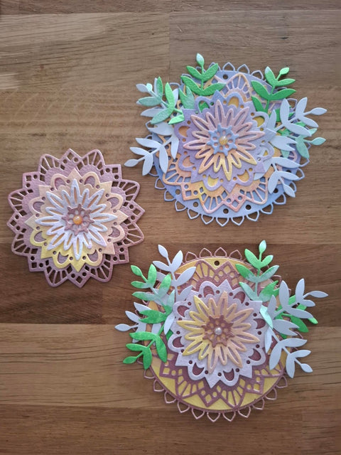 Inlovearts Circle Flower and Leaf Cutting Dies