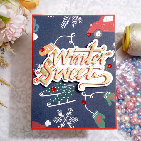 Inlovearts Winter Sweets Word Cutting Dies