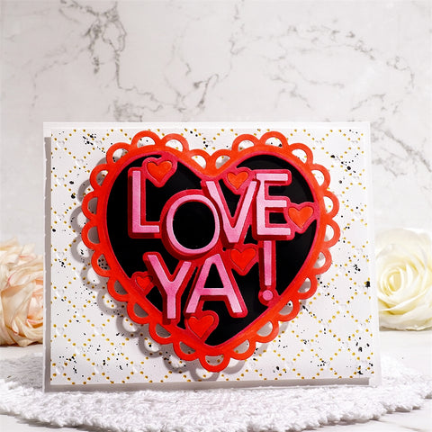 Inlovearts "Love Ya" Word Heart Cutting Dies