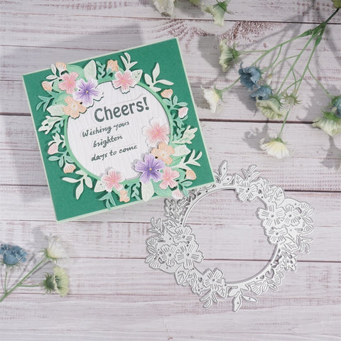 Inlovearts Gorgeous Flower Wreath Metal Cutting Dies