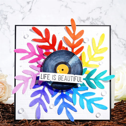 Inlovearts A Disc With Leaves Cutting Dies