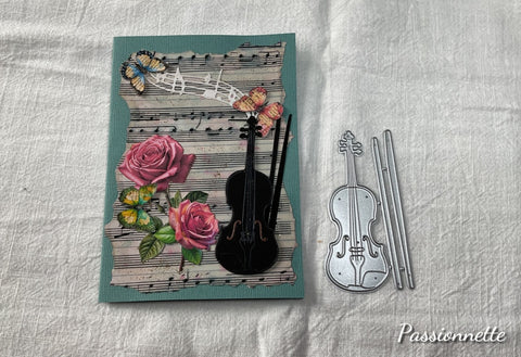 Inlovearts The Violin Cutting Dies