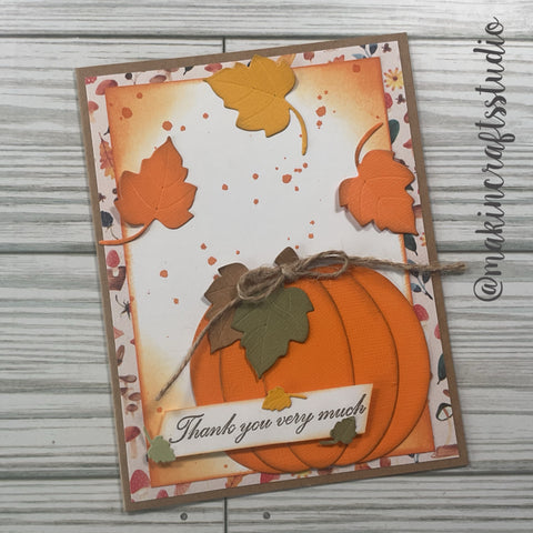 Inlovearts Pumpkin and Leaf Cutting Dies