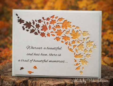 Inlovearts Maple Leaf Wave Border Cutting Dies