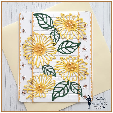 Inlovearts Sunflower and Leaf Set Cutting Dies