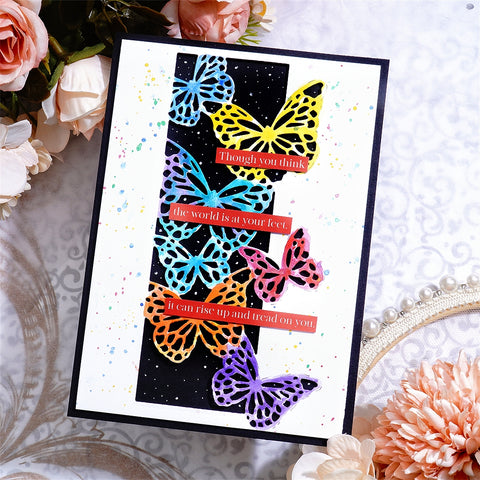 Inlovearts Flower and Butterfly Border Frame Cutting Dies
