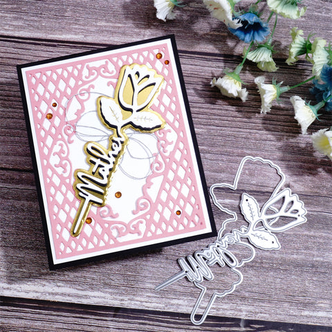 Inlovearts Mother Word and Tulip Cutting Dies