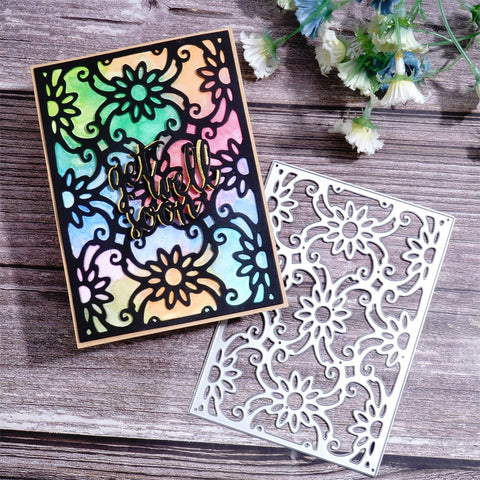 Inlovearts Daisy Flower Background Board Metal Cutting Dies