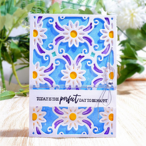 Inlovearts Daisy Flower Background Board Metal Cutting Dies