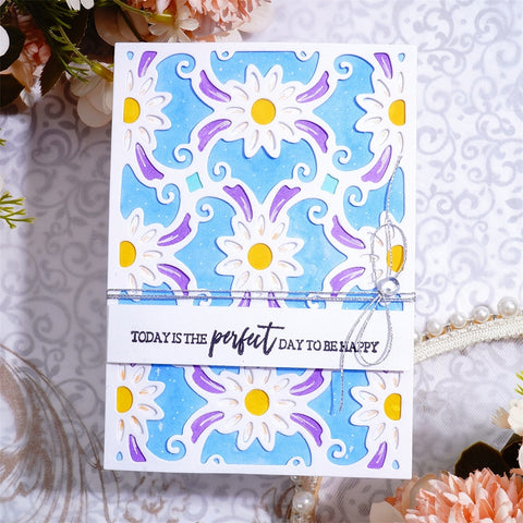 Inlovearts Daisy Flower Background Board Metal Cutting Dies