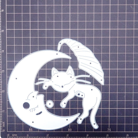 Inlovearts Cat Sleeping on the Moon Cutting Dies