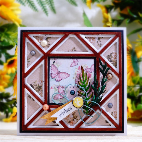 Inlovearts Square Background Board Cutting Dies