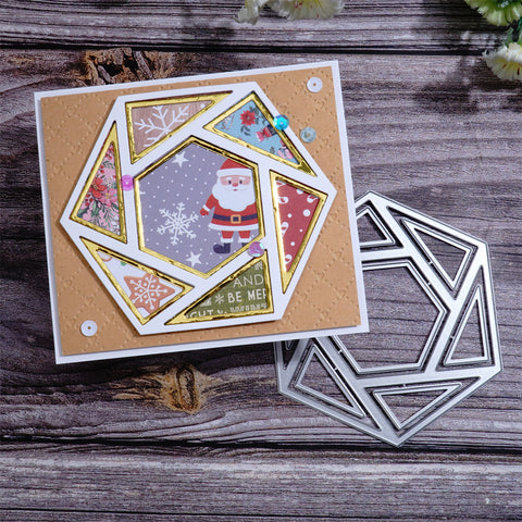 Inlovearts Hexagons and Triangles Background Board Cutting Dies