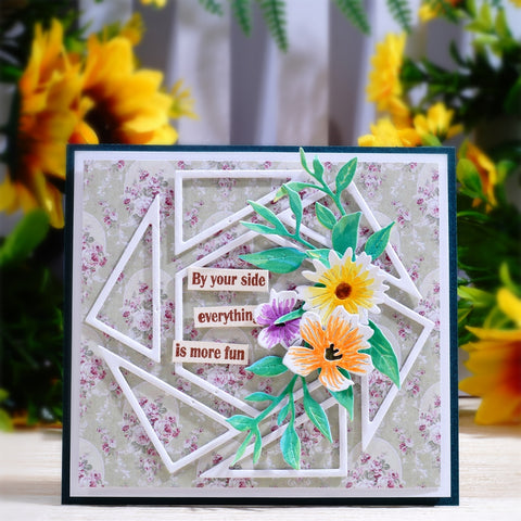 Inlovearts Hexagons and Triangles Background Board Cutting Dies