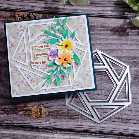 Inlovearts Hexagons and Triangles Background Board Cutting Dies