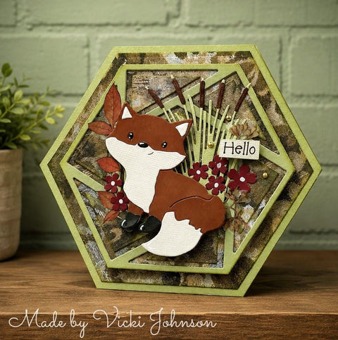 Inlovearts Hexagons and Triangles Background Board Cutting Dies