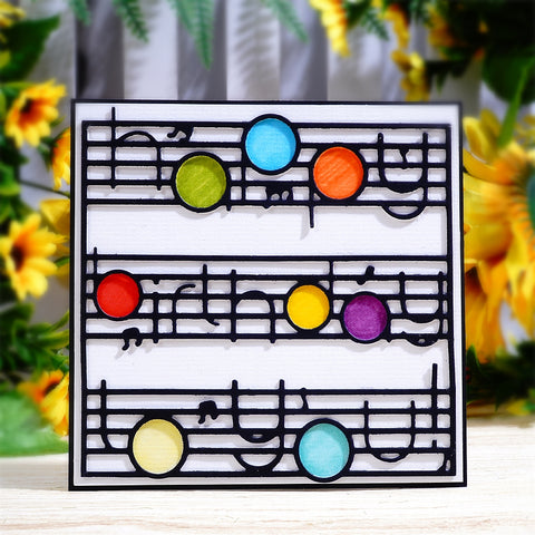 Inlovearts 'Happy Birthday to you' on the Musical Notation Cutting Dies
