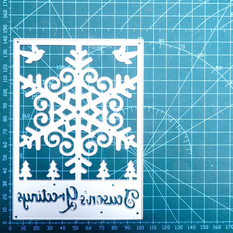 Inlovearts Snowflake Background Board Metal Cutting Dies