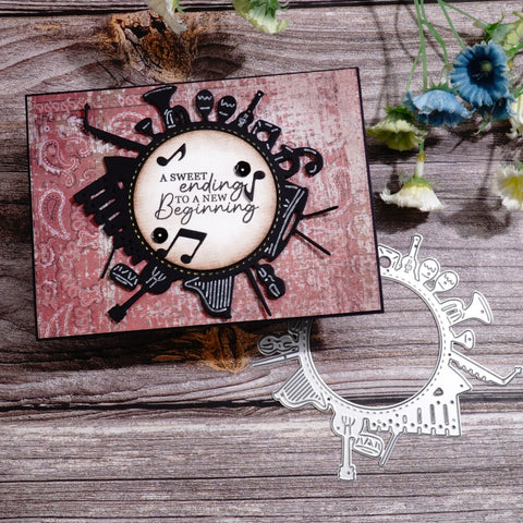 Inlovearts Musical Instrument Party Cutting Dies