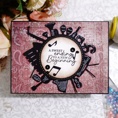 Inlovearts Musical Instrument Party Cutting Dies