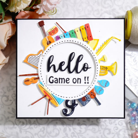 Inlovearts Musical Instrument Party Cutting Dies