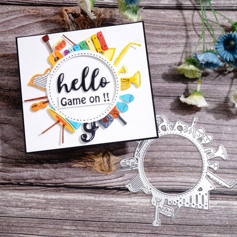 Inlovearts Musical Instrument Party Cutting Dies