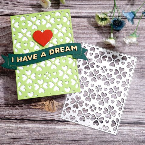Inlovearts Small Heart Hollow Background Board Cutting Dies
