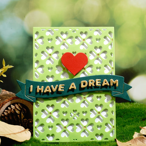 Inlovearts Small Heart Hollow Background Board Cutting Dies