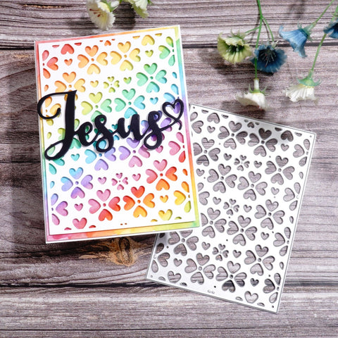Inlovearts Small Heart Hollow Background Board Cutting Dies