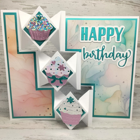 Inlovearts 3pcs Delicous Cupcake Cutting Dies