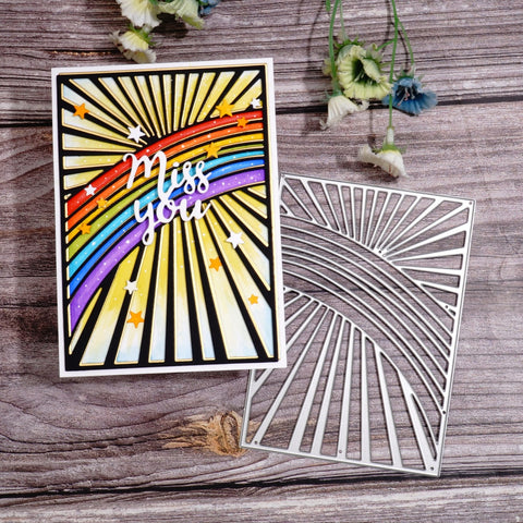 Inlovearts Rainbow Background Board Cutting Dies