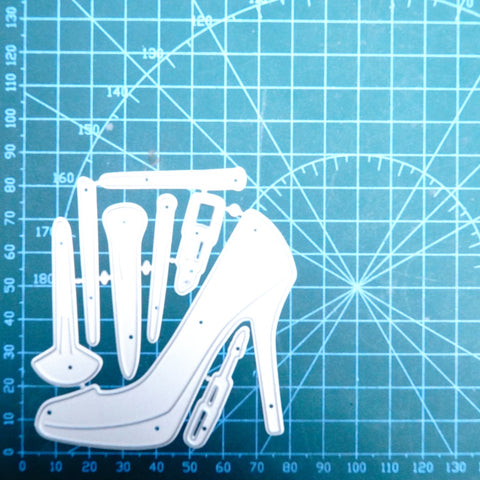 Inlovearts High Heels Makeup Brushes and Lipstick Cutting Dies