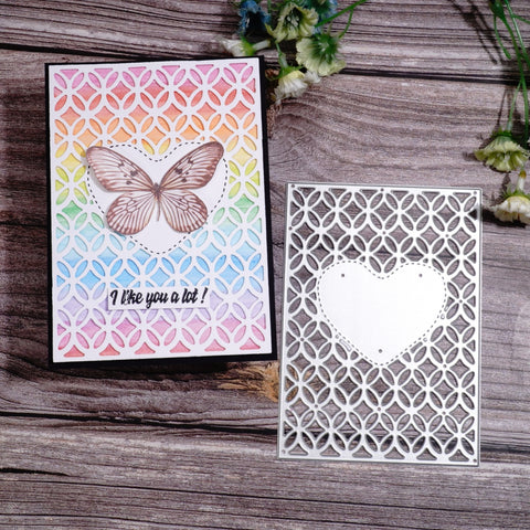 Inlovearts Copper Coins and Heart Background Board Cutting Dies