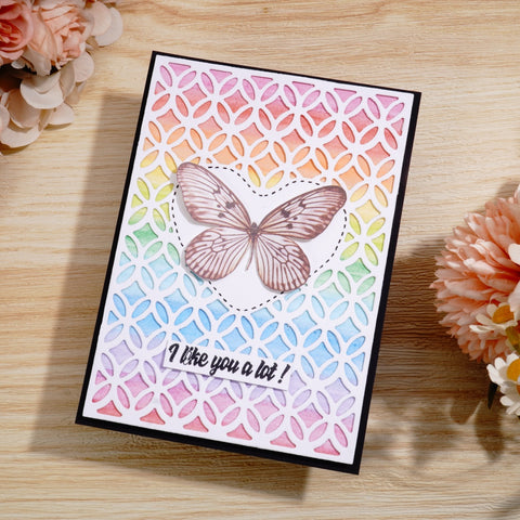 Inlovearts Copper Coins and Heart Background Board Cutting Dies