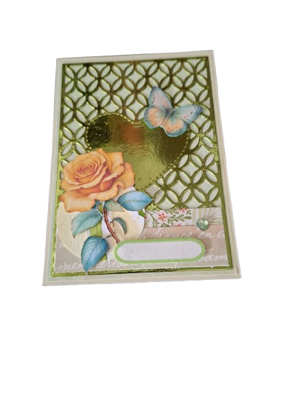 Inlovearts Copper Coins and Heart Background Board Cutting Dies