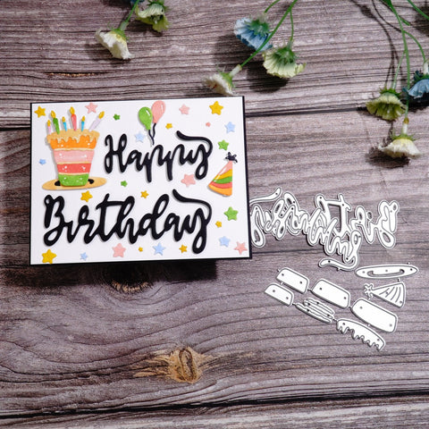 Inlovearts Birthday Cake and Balloons Cutting Dies