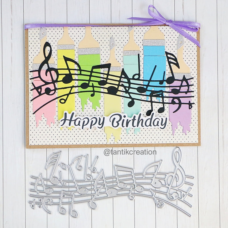 Inlovearts Music Notes Sheet Metal Cutting Dies