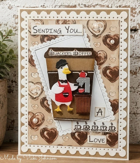 Inlovearts Coffee Cup Metal Cutting Dies