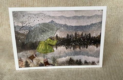 Inlovearts Little Girl with Umbrella Cutting Dies