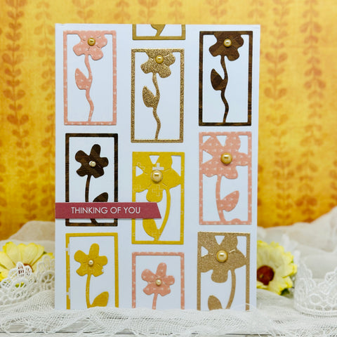 Inlovearts 5pcs Flower Frame Cutting Dies
