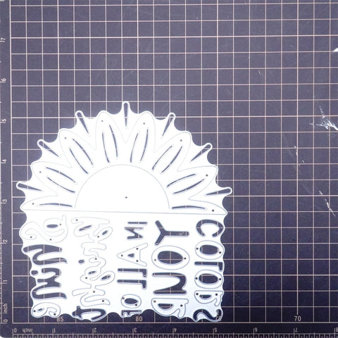 Inlovearts Sunflower with Shine Bright IN ALL OF YOUR COLORS Word Metal Cutting Dies