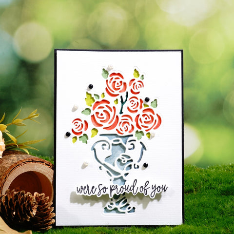 Inlovearts Flowers and Vase Cutting Dies