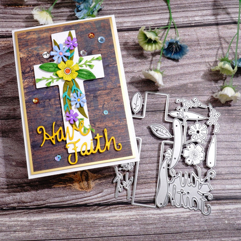 Inlovearts Multicolor Floral Cross Cutting Dies