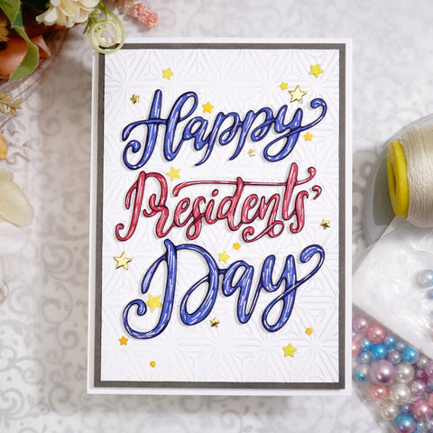 Inlovearts Happy Presidential Day Word Cutting Dies