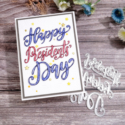 Inlovearts Happy Presidential Day Word Cutting Dies