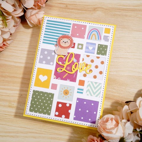 Inlovearts Small Square Grid Background Board Cutting Dies