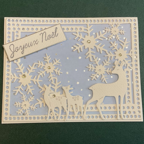 Inloveartshop Rectangle Snowflake Corner Cutting Dies