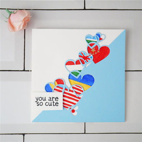 Inlovearts Heart Border Cutting Dies
