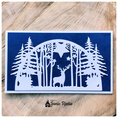 Inloveartshop Elk in Pine Forest Background Board Cutting Dies